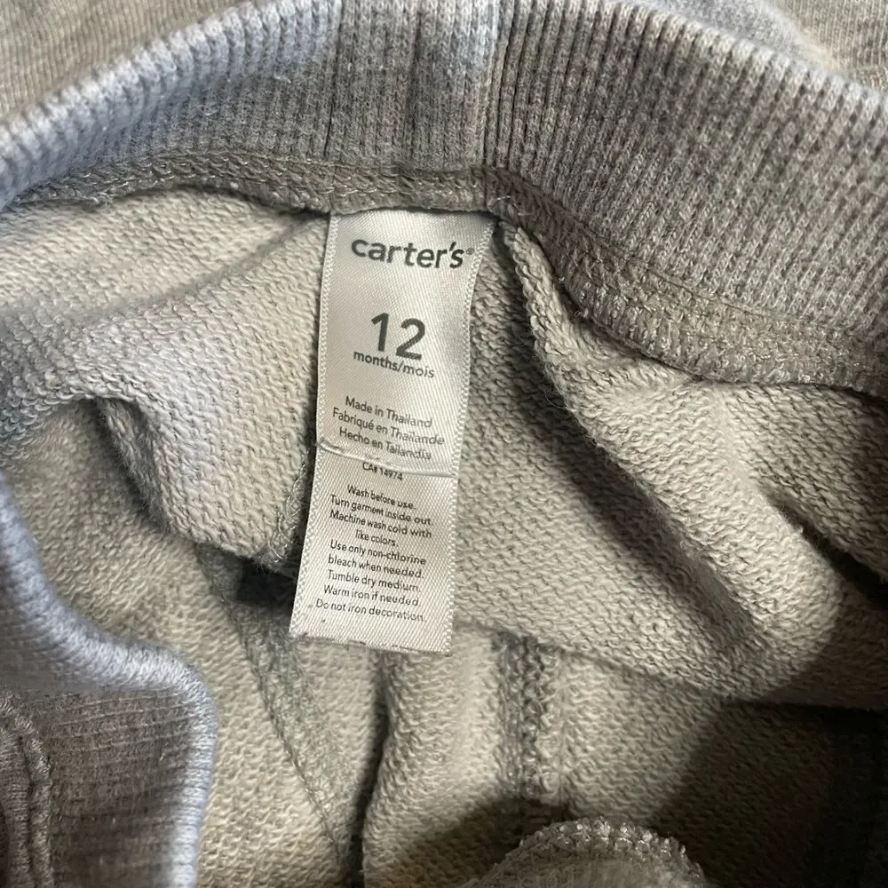 Carters 12 months light Gray sweatpants
